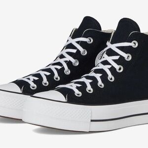 Converse Black and White High-Top Canvas Sneakers